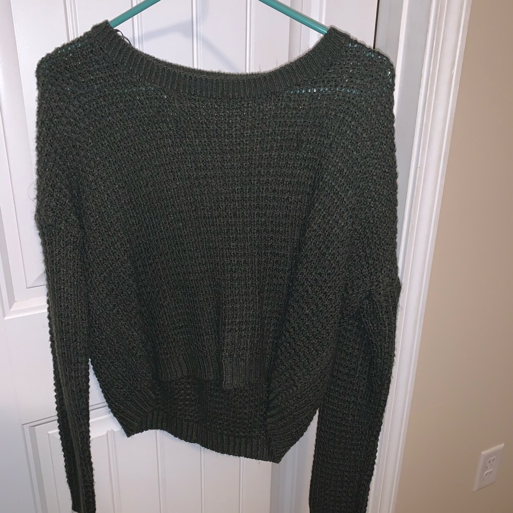 Olive green knit sweater
